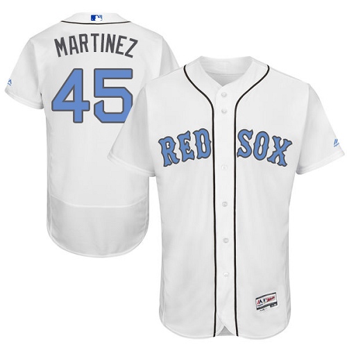 حي محمد بن سعود الدمام Men's Boston Red Sox #45 Pedro Martinez Retired White Stitched MLB 2016 Majestic Flex Base Jersey حي محمد بن سعود الدمام